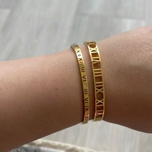 2 gold color bracelets